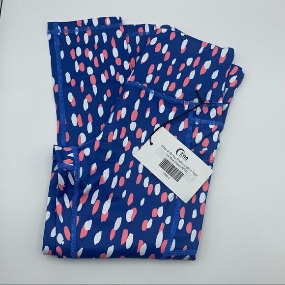 ❤️ Zyia Drop of Spring sz 2 hi rise blue Capri NWT - Picture 1 of 10